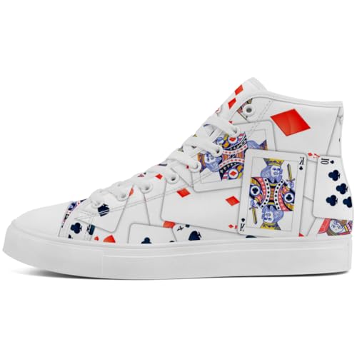 Poker High Top Canvas Shoes for Men Women Playing Cards High Top Sneakers Lace Up Casual Shoes Gifts for Dad Mom3