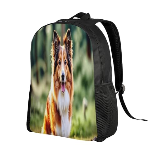 Teen Unisex Backpack Sheltie Cute Fur 16Inch Durable Backpack Gym Casual Daypack for Women Men Gift2