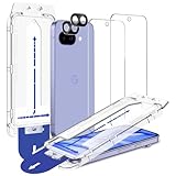 SPARIN Screen Protector for Google Pixel 9A 6.3 Inches, [2+2 Pack] Pixel 9A Tempered Glass, Easy Installation with Auto Alignment Frame, Bubble-Free/Case Friendly