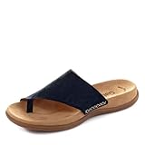 Muster: Uni Gabor 03.700-16 Damen Pantolette aus feinem Nubukleder und vorgeformtes Fußbett, Groesse 46, dunkelblau