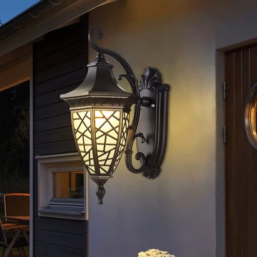 Applique murale solaire traditionnelle avec télécommande éclairage patio