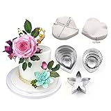 13pcs/set Rose Sugar Flowers Fondant Cutter Set 3D Rose Petal Gunpaste Silicone Mold Cookie Cutter M