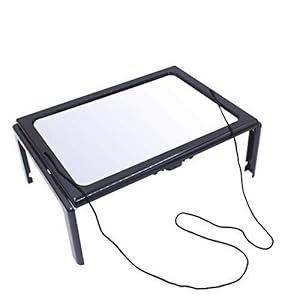 Leesloep Met verlichting Volledige,Runaty Full Page Magnifiers, Opvouwbaar Ophangend Aan Nek Draagbare Vergrootglas…