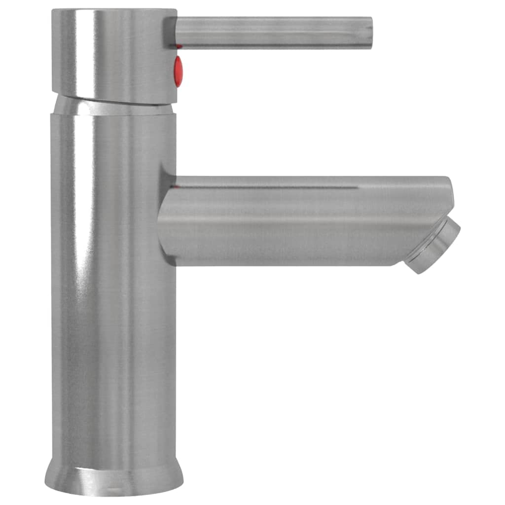 Grifo monomando para lavabo, 130 x 176 mm, cartucho de 40 mm y manguera flexible de acero inoxidable G3/8, para baño, cocina, caño sanitario