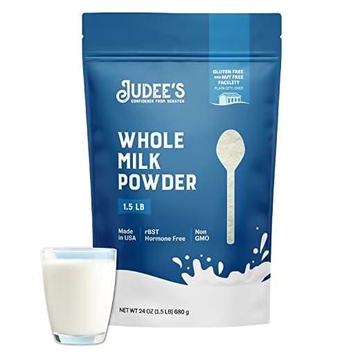 Judee's Whole Milk Powder (24 Oz/1.5lb/680 grams): NonGMO, rBST Hormone Free, USA Made, Pantry Staple - Baking Ready, Great for Travel
