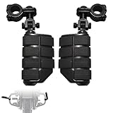 FOVPLUE 1',1.25',1 1/3' Highway Footpegs, Adjustable Highway Peg w/ 3-Piece Clamp for Harley Touring Softail Dyna Sportster Honda Kawasaki Suzuki Yamaha Indian Victory w/25mm 32mm 34mm Engine Guard,#2