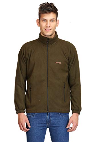 Image of Plutus Full Sleeve Men's Solid Fleece Jacket