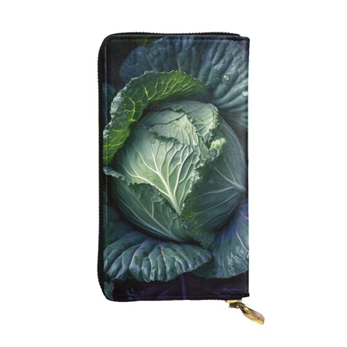 Women's Wallet Clutch Large Capacity Long Wallet Bright Cabbage Leather Ladies Card Phone Holder Travel Purse