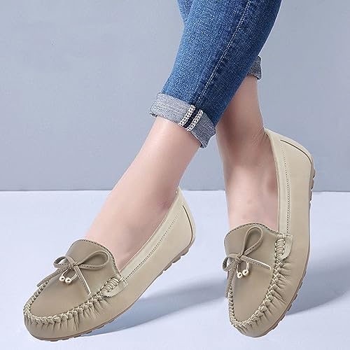 Image of CatBird Women's Slip-On Loafers | Cushioned Comfort Flats with Bow & Metal Detail | Lightweight Office & Casual Shoes | Anti-Slip Sole