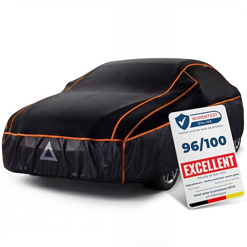 Upgrade4cars Bâche de Protection Voiture Exterieur Anti-Grêle Version 2026 | Housse Auto Universelle pour Été et Hiver | Bache Extérieur Voiture - M+...