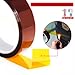 High Temperature Heat Resistant Polyimide Tape,No Residue for Masking,3D Printing,Sublimation Transfer Press,Thermal,Electronic Insulating,Soldering,Circuit Boards,Powder Coating 1/8'',1/4