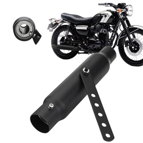 haoyunjianjiak バイクマフラーサイレンサー スリップオンマフラー バイク 汎用 38mm-45mm エキゾーストパイプ 排気管 オートバイ排気パイプ (A型塗料黒)