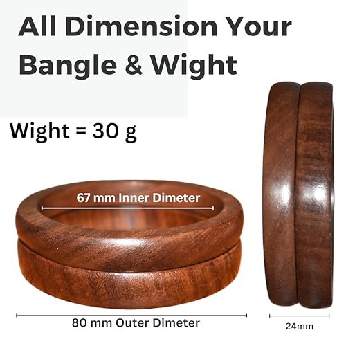 Image of Handmade Natural Wooden BangleHandmade Bracelet Vintage Simple Round Natural Wooden Bracelet Bangle for Women Jewelry.