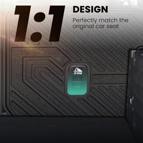Image of LASFIT Rear Seat Back Protector for Honda Passport 2026 | All Weather TPE Pet Friendly Custom Fit Passport Second Row Back Seat Cover Mat Liner Accessories, Black