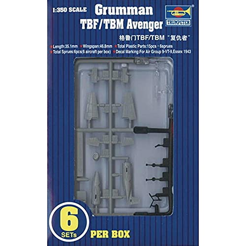 Trumpeter 6212 Grumman TBF/TBM Avenger : lot de 6 avions miniatures pour diorama