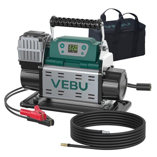 Image of RV Air Compressor 12V Tire Inflator, 150PSI with Auto Shut-off, Digital Display & Preset, 5.65CFM Fast Inflation for Off-road Vehicles, Trucks, SUVs, RVs, ATVs, Corded Electric