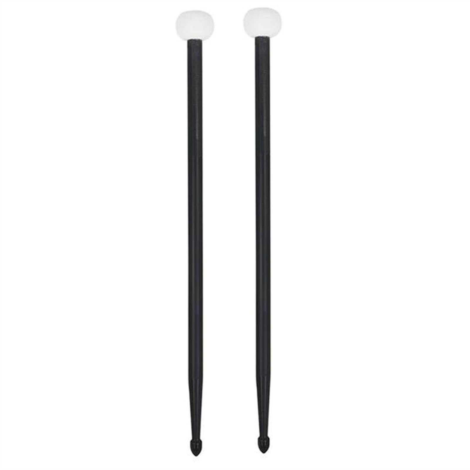 Baquetas De Percusión De Graves Antideslizantes, Baquetas De Doble Cara, Mazo De Tambor, Fieltro De Nailon, 1 Par Juego de Baquetas (Color : BK)