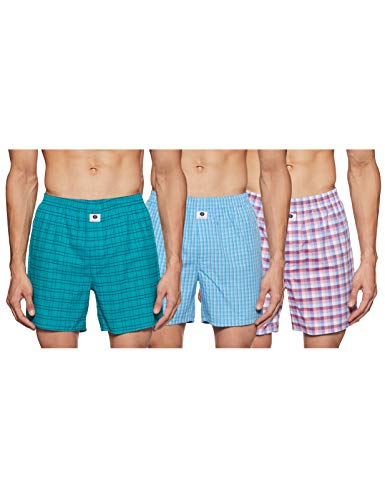 Amazon Brand – Symbol Men’S Checkered Boxers (Symhboxch01-Po3_Multicolor-07-S)