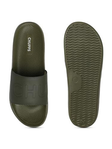 Image of CHUPPS Pure Black Drift Orthopedic Slippers | Soft Footpharma Footbed | Breathable Ventilation Holes | Lightweight Flip Flops | Anti-Skid Chappals for Everyday For Mens