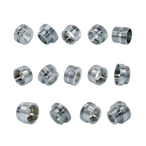 MEXEWORD 1 pièce avec Bague d'étanchéité en Laiton 1/2 M16 M17 M18 M19 M20 M22 M24 M28 M32 connecteur fileté mâle Femelle for Robinet purificateur d'eau à Bulles raccords en cuivre(M19 x M22)