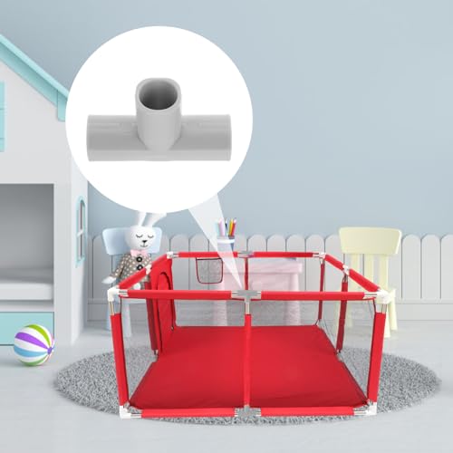 Miniatura 8 de Eringogo Conectores En T De Pvc Para Accesorios De Valla De Bebé 4 Piezas Instalación Rápida Y Flexible Para Parque De Juegos Habitaciones Y Espacios Exteriores