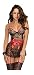 Lubricious Sexy Red and Black Open Back Skirt Lingerie (M)