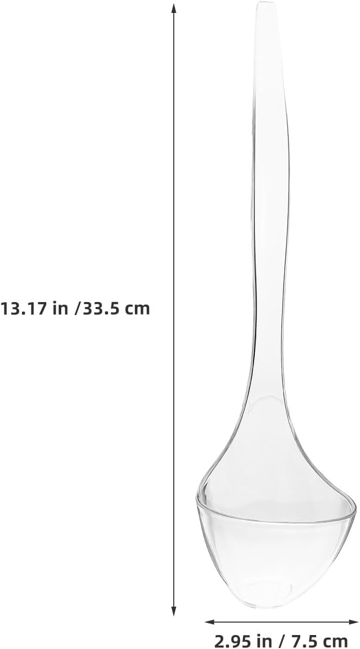 TOYANDONA 2pcs Small Soup Ladle: Sauce Ladle - Gravy Spoon - Kitchen Serving Utensil For Sauces Gravy Salads Soups Desserts Porridge Transparent
