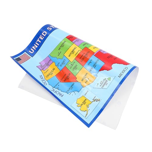 ELAYARD 2 piezas de Estados Educativo para Pared de Pósters Resistentes al Desgaste Diseño para Aula y Decoración Casa para Aprendizaje de Geografía