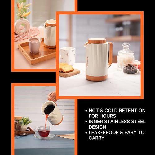 Image of Trueware Amaze ISI Certified Inner Steel Thermoware 750 ML Hot & Cold Flask Jug, BPA Free, Leak Proof, Ideal for Tea, Coffee, Water, Hot and Cold Beverages