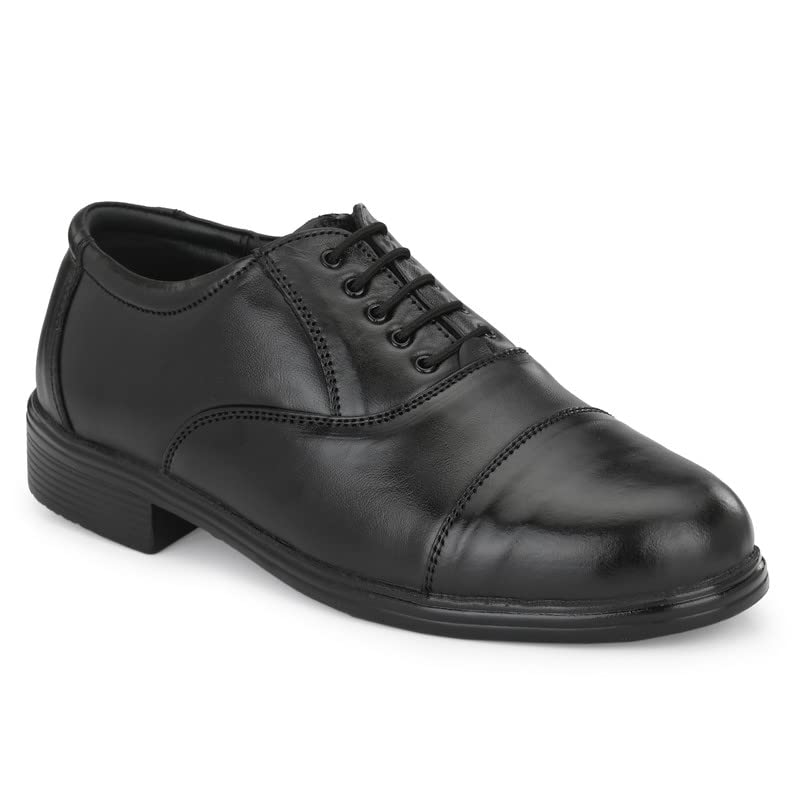 Buy 24 CARAT Black Genuine Leather Formal Police Uniform Shoes for Men