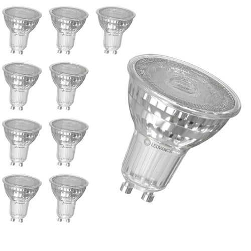 LEDVANCE 10x LED PAR16 Reflektor, 2700K Warmweiß, 3.7W, Dimmbar, 36° Abstrahlwinkel, GU10, 350lm 10er SPARPACK