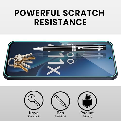 Image of ArmourPro Anti-Glare Matte Tempered Glass for iQOO Z11X & Vivo T5x - Anti Fingerprint Screen Protector, 9H Scratch Resistant, Smooth Touch, Easy Installation Kit with Cable Protector