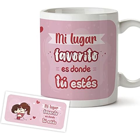 MYDREAM Taza San Valentín para novios - Mi lugar favorito es donde tú estés - Taza enamorados Cover