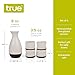 True Fervor Ceramic Sake Set Includes Four 3.5 oz Small Cups & One 8 oz Carafe for Gin, Japanese Tea, Herbal Teas, Drinkware, Home Bar, 5-Piece, White