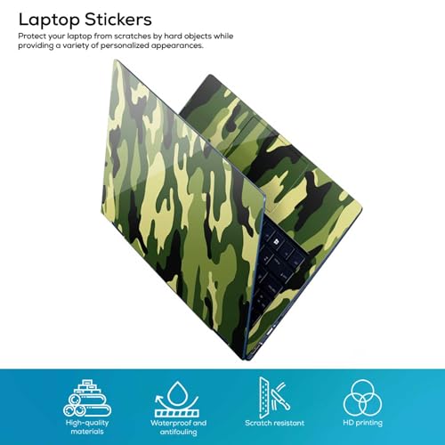 Image of Galaxsia Camouflage /Army Full Body Vinyl Laptop Skin /Sticker /Cover Upto 15.6 Inches Laptops Laminated-Removable-HD Quality Compatible for Hp-Dell-Sony-Lenovo-Asus etc.(15x10 Inches)