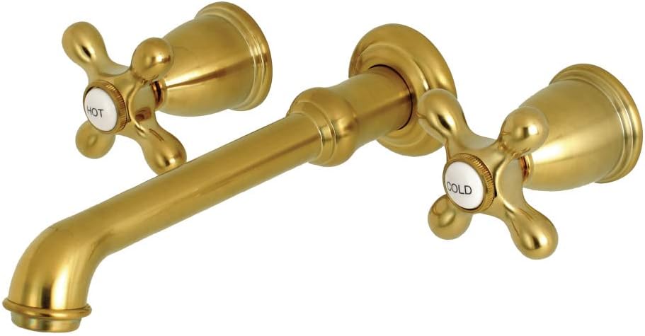 Flash Deals - 50% OFF Kingston Brass KS7027AX English Country 2-Handle Wall Mount Roman Tub Faucet, Brushed Brass Exclusive Discount 50% Price Kingston Brass KS7027AX English Country 2-Handle Wall Mount Roman Tub Faucet, Brushed Brass
