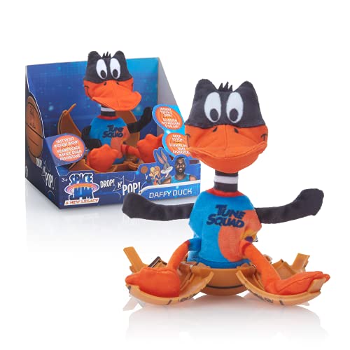 Wow! PODS Stuff Space Jam: A New Legacy Drop 'n Pop Daffy Duck | Basketball Toy with Pop-up Plush | Official Film Collectables, Toys and Gifts for...