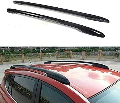 2Pcs Fits for Toyota RAV4 RAV-4 2013-2018 Black Aluminum Roof Rail Rack Side Rail Bar Holder