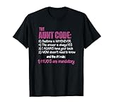 Photo Gallery best aunt gifts - maglietta con scritta in lingua inglese “aunt code auntie bae mothers day” maglietta Photo Gallery best aunt gifts - maglietta con scritta in lingua inglese “aunt code auntie bae mothers day” maglietta