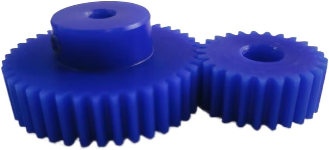 Plastic Motor Gear,1pcs 1.25 Module 7mm Bore Cylindrical with Step 10mm Teeth Thickness Pinion .25M Nylon Straight Spur Spindle(16 Teeth)