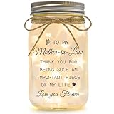 Luckyyds Mother in Law Gift, Mason Jar Night Lights - Best Mothers Day Birthday Christmas Gift for Mother in Law, Mother of The Groom Gifts