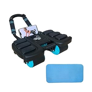 Ab Roller Exercise Wheel Ab Workout Equipment Abdominal wheel roller with Knee Mat – Automatic Rebound with 6 Elbow Supports 4 Wheels Abdominal Trainer Core Strength Training