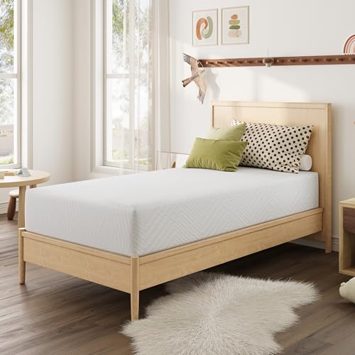 Image of MLILY Twin Mattress in a Box, 5 inch Mattresses Made in USA for Kids Bed Single Size Daybed Individual Bunk, Memory Foam Medium Firm,