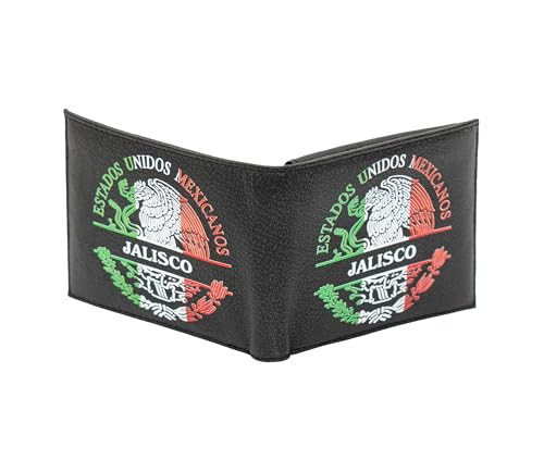 JALISCO Men printed Mexico States real Leather Wallet Cartera Estados Billetera2