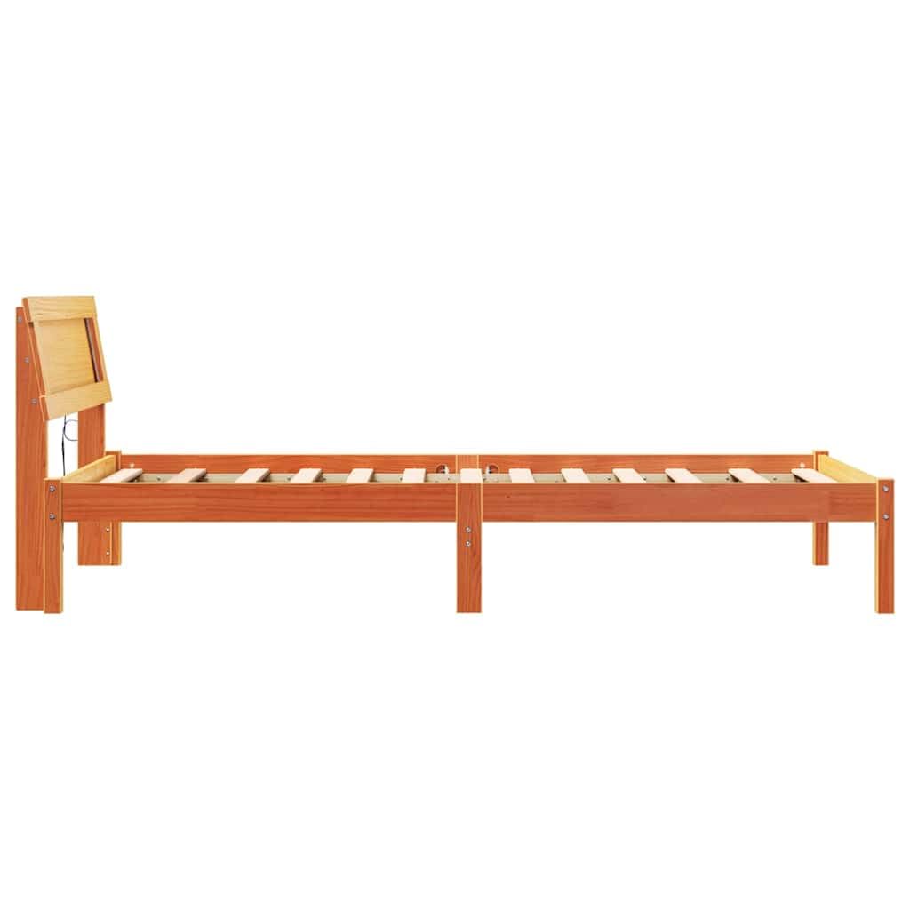 Lite drewno sosnowe nowoczesna platforma Brązowy 80 x 200 cm