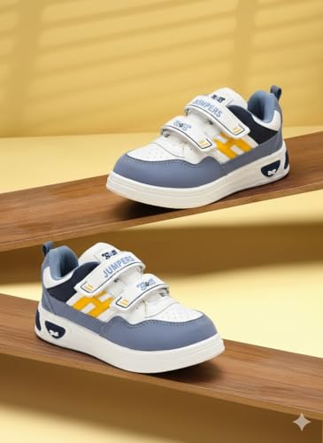 Image of G&D Jumpers Unisex Kids Shoe with Memory Foam EVA Sole | Leather Rexine Upper Breathable, Lightweight | Comfortable & Durable Stylish Indoor & Outdoor | Casual Sneakers