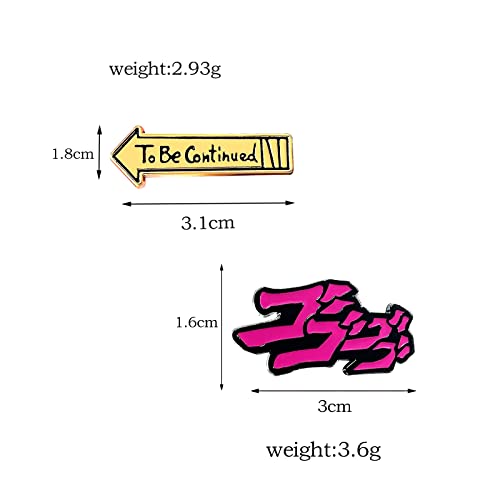 JJBA JoJo Enamel Brooch & Pins: 'To Be Continued' Kujo Jotaro Hat Cosplay Golden Men's, Women's & Kids2