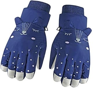 Laonajkd Mittens Children's Winter Gloves Non-Slip and Windproof Snow Gloves Warm Thermal Fleece Gloves Girls and Boys Plush Cycling Gloves for Outdoor Sports