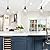 SADUENFR Glass Pendant Lights Kitchen Island, 1-Light Black Pendant Light Fixtures with Hand-Blown Clear Glass, Farmhouse Hanging Light for Kitchen Sink Dining Room Bedroom, E26