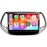 5G WiFi(6) Car Radio for Jeep Compass 2017-2020, Android13/Wireless CarPlay/Android Auto/Touch Screen/GPS Navigation/Bluetooth/FM/HD Backup Camera (2Ram+64Rom)